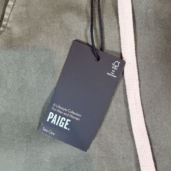 NWT Paige Carly High-Rise Wide-Leg Jeans Ivy Green Women's Size 20W MSRP $225 - Picture 3 of 11